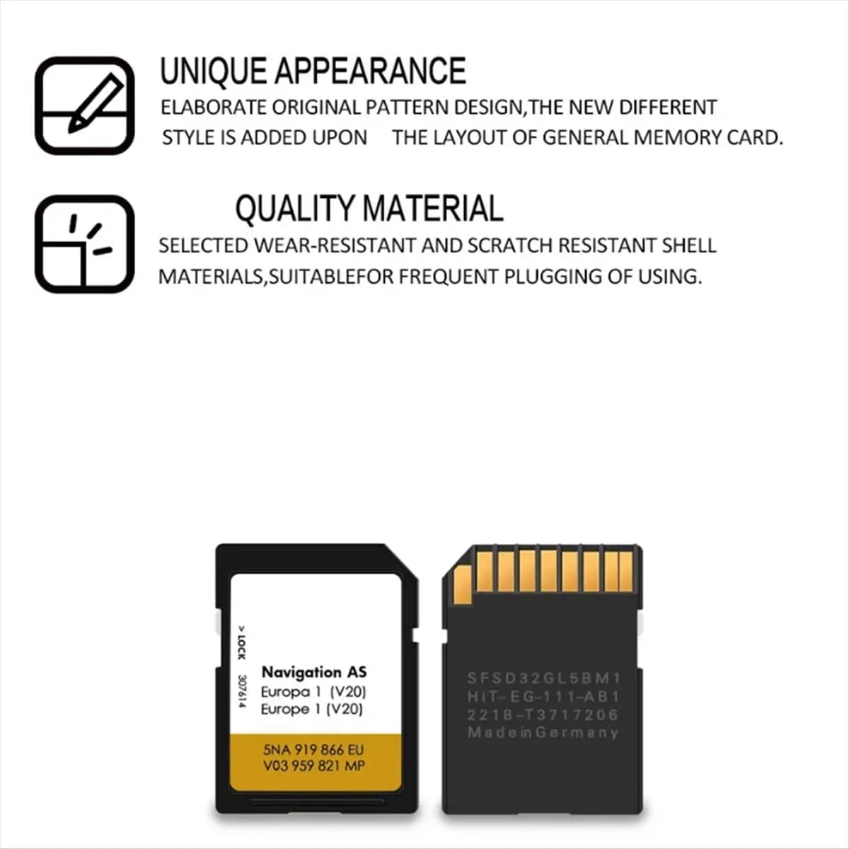 ~Upgraded 2026-For SD AS V20 2024 / 2025 MIB2 Discover Media SD Card Map 32GB Europe Navigation Card