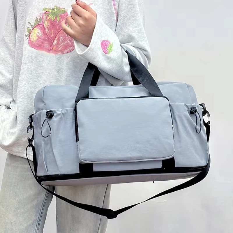 Fitness Gym Bag with Dry Wet Pocket Travel Duffel Bag Short-Distance Luggage Storage Bag Portable Crossbody Expandable‌ Handbag