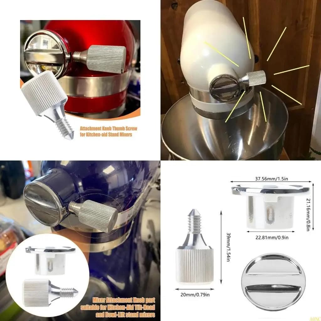 A0NC Manopola fissaggio Mozzo a testa zigrinata Vite in acciaio inossidabile per robot da cucina Resistente alla ruggine
