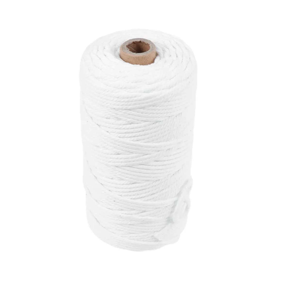 200M 3Mm Reusable Natural Cotton Rope Unstained for Macrame Making Plant Hangers Wall Hangings Curtains Bags Braiding Stringing