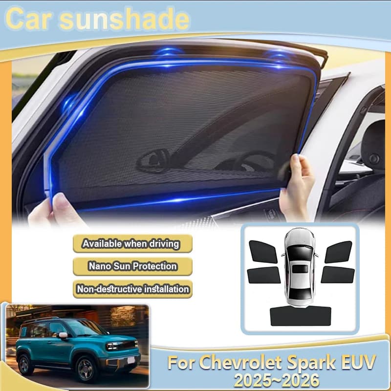 Per Chevrolet Spark EUV Baojun Yep Plus 2025 2026 Tendina Parasole a Rete per Finestrino Auto, Protezione UV, Accessori per Parabrezza