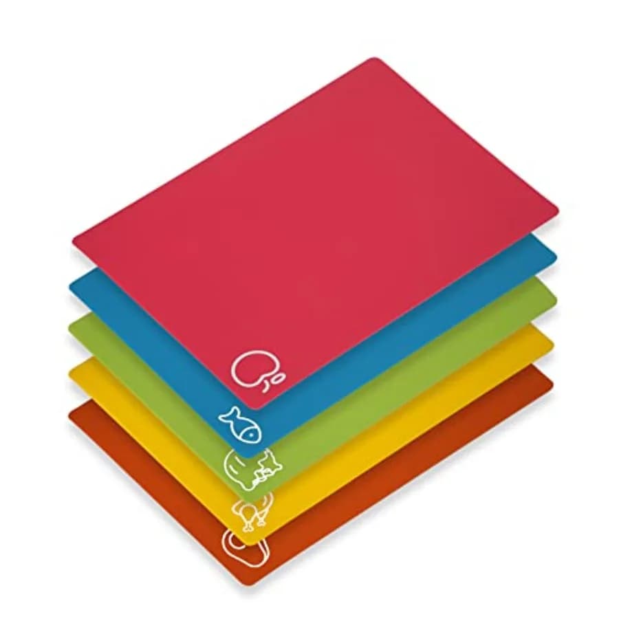 Kitchen use, BPA-free plastic, black, flexible non-slip cutting boards for meat and vegetables