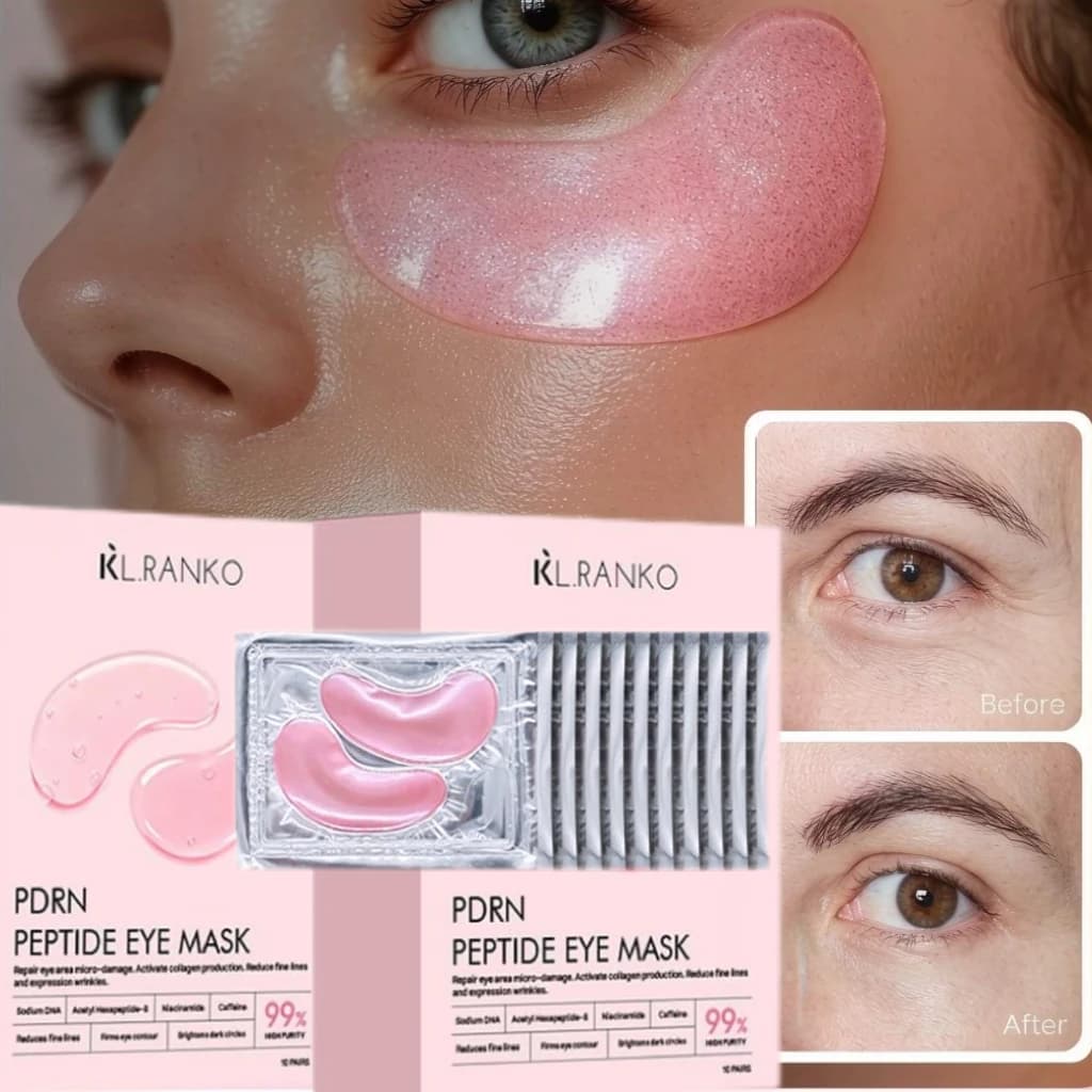 KL.RANKO PDRN Collagen Peptide Eye Mask Improve Fine Lines Dark Circles Firming Eye Care Korean Brightening Nourishing Eye Patch