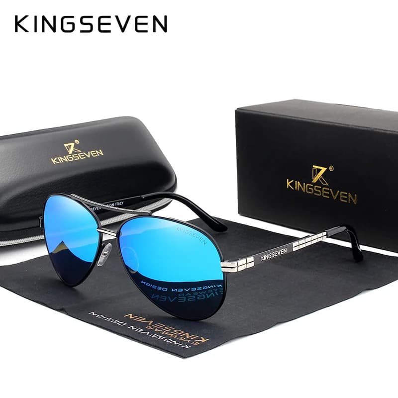 KINGSEVEN 2024 New Design Aviation Alloy Frame HD Polarized Sunglasses For Men UV400 Protection