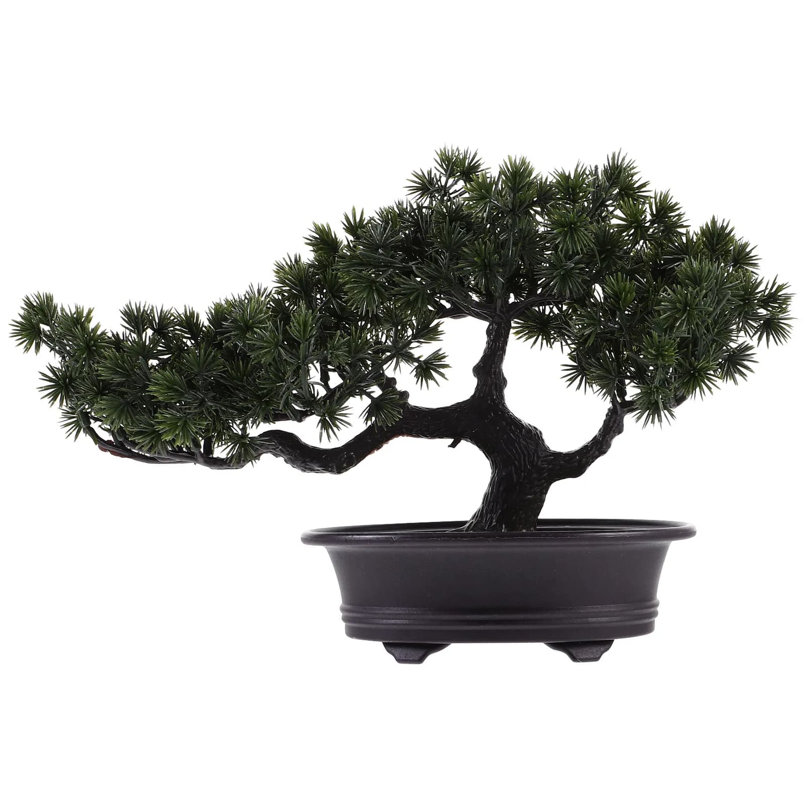 Realistic Artificial Pine Bonsai, Faux Plant for Decoration Desk, Home, Office, Small Interior Decorative Plant