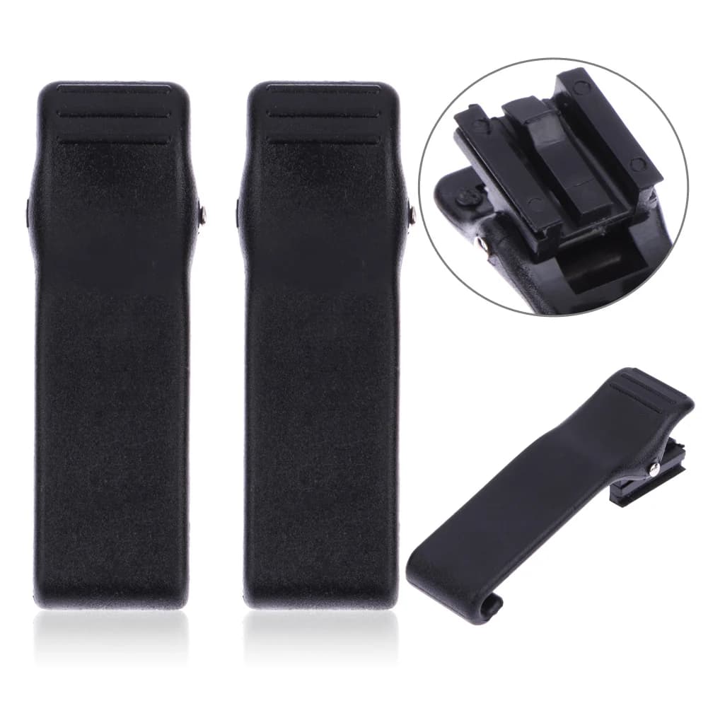 Clip da cintura portatile per walkie-talkie, 2 pezzi, clip da cintura nera, ricambio per Motorola GP-88 GP-68 GP-300