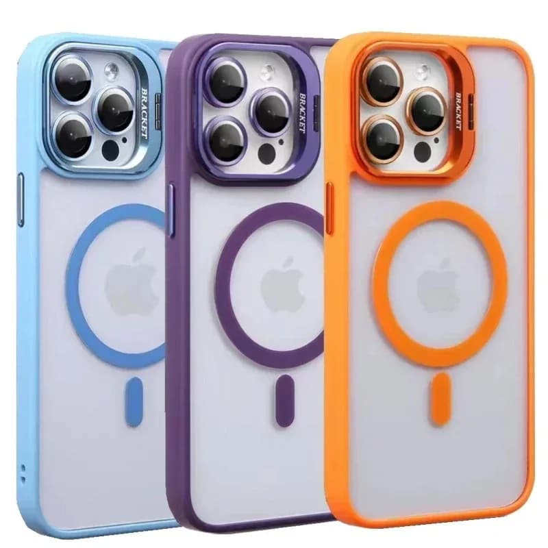 Fashion Ring Stand Case For Magsafe For iPhone 18 17 16 15 14 13 Pro Max Magnetic Wireless Charge Case With Lens Protector