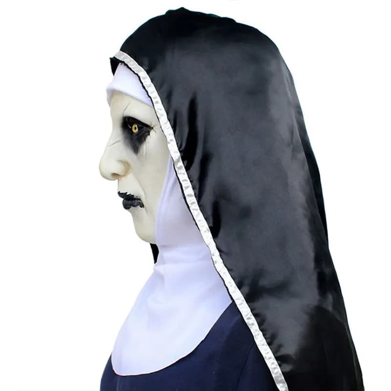 1PC The Horror Spaventoso Nun Maschera in lattice con foulard Valak Cosplay per il costume di Halloween