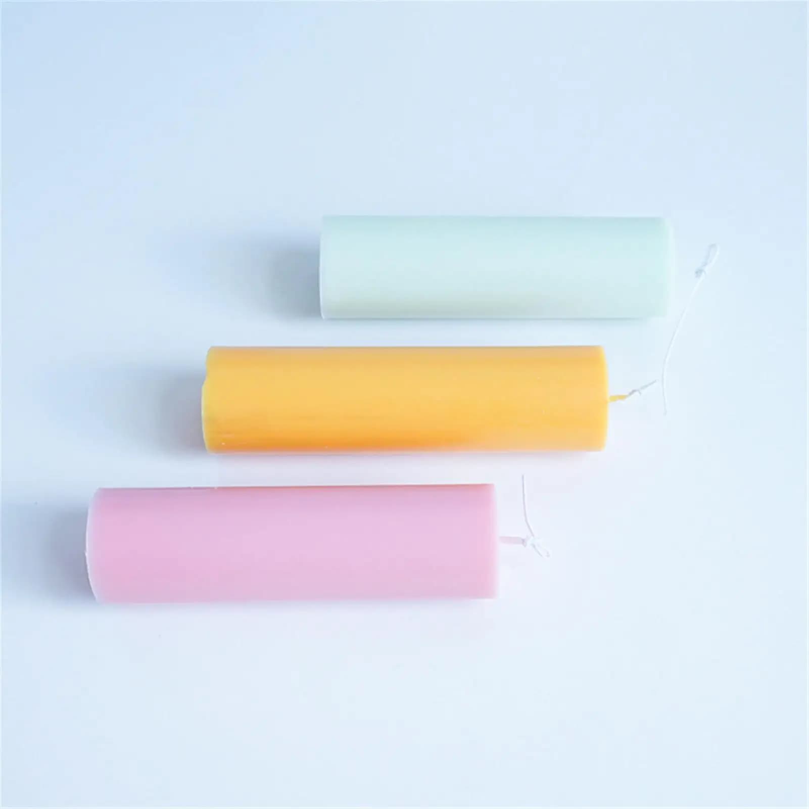 Cylinder Candle Mold 4.4x17.6cm Candle Simple geometric aromatherapy candle plastic mold Soap Mold Flower For Candle Making