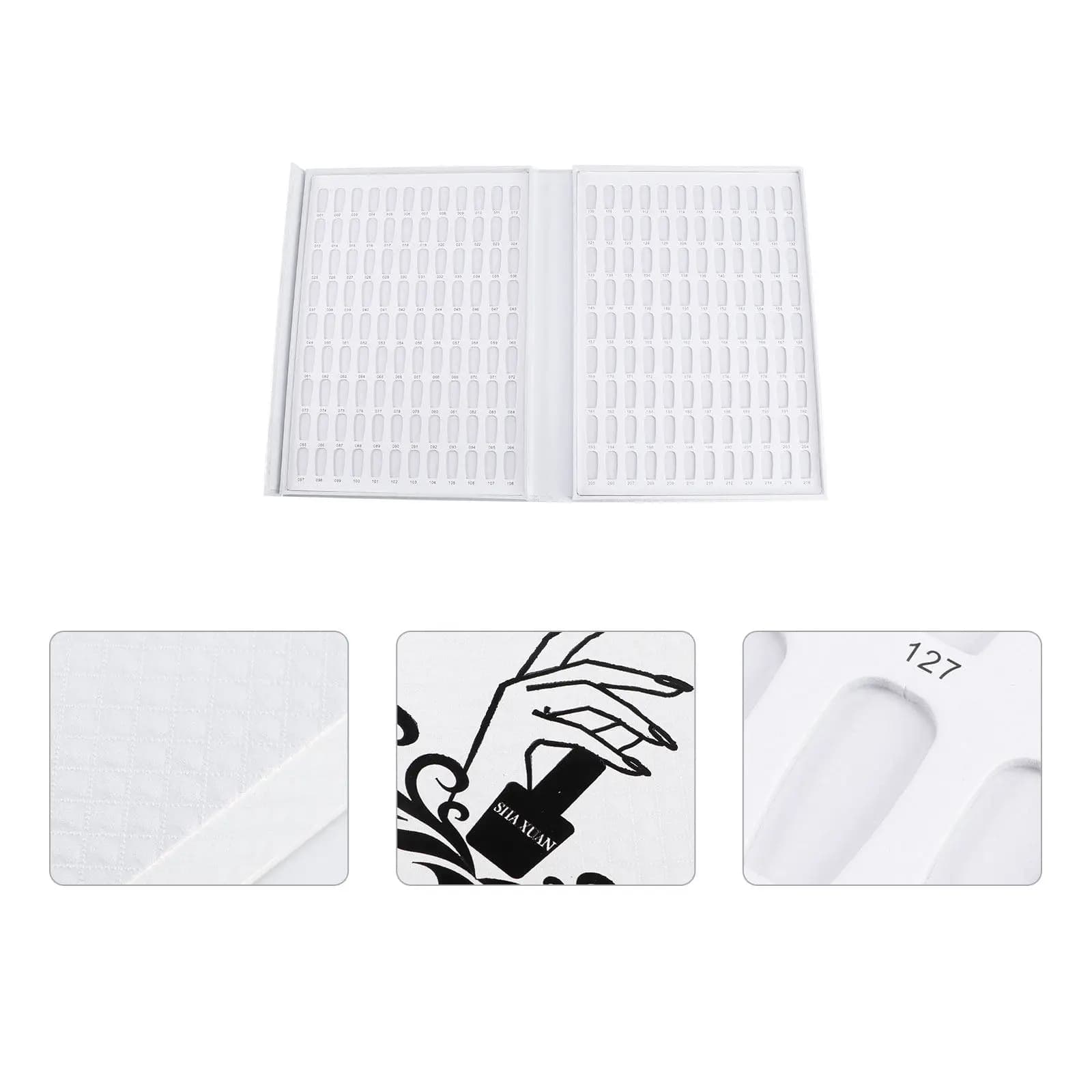Professional Exhibitor for Nail Polishes with 216 Colors, Easy to Transport, Book Style for Use in Salon, Color Folder for Nails