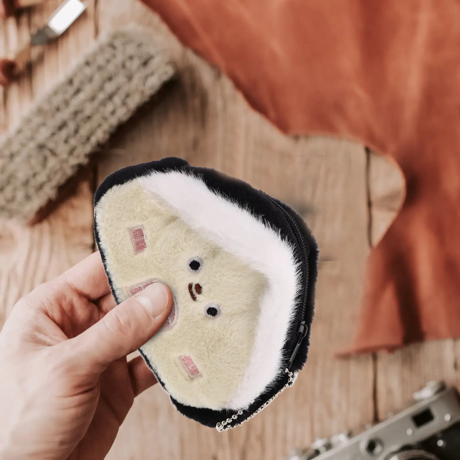 Small House Coin Purse Keychain Wallet Portable Mini Pouch for Organizing Earphones Data Cables Cute Kawaii Wallet