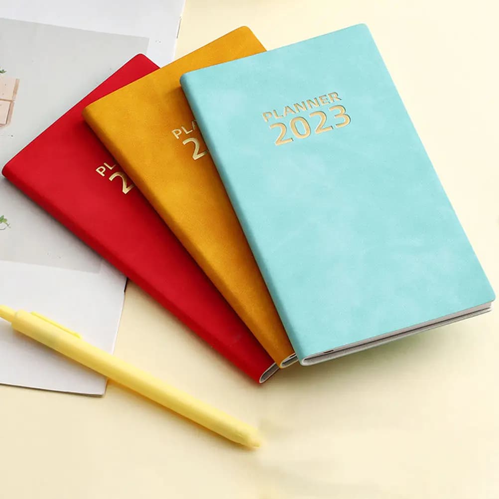 Agenda 2023, Blocco Note Classico Minimalista, Planner Accademico per Uso Quotidiano, Gestione del Tempo, Blocco per Appunti da Ufficio, Diario Portatile