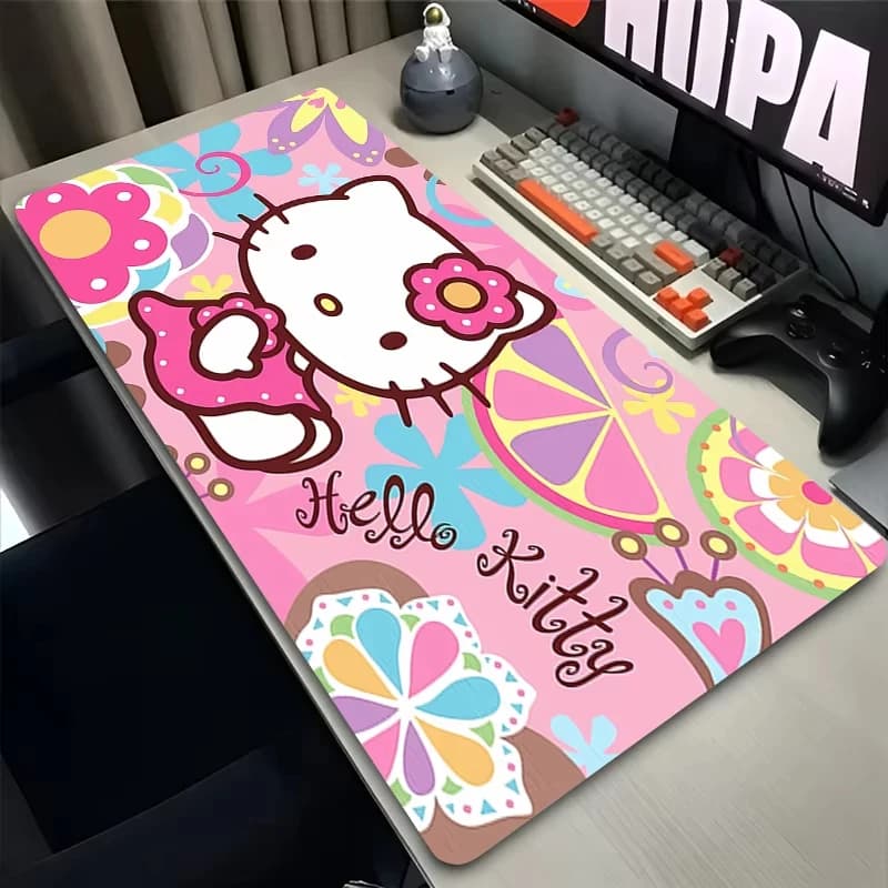 Tappetino per mouse Gioco per computer H-hello K-kitty Accessori Tappetino per mouse Kawaii Tappetino per mouse in gomma carino Tappetino per tastiera per giocatori portatile