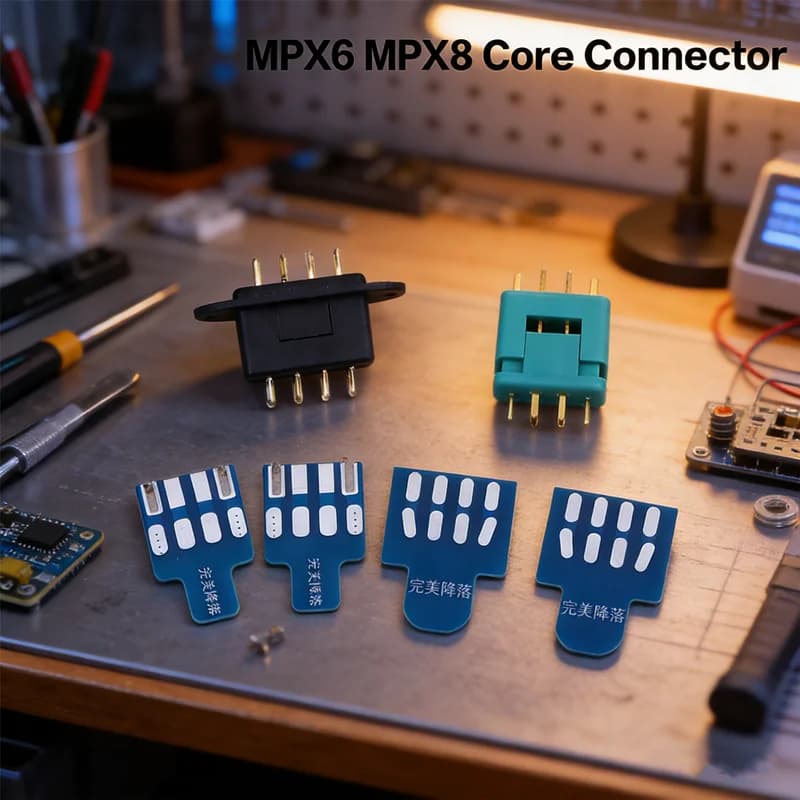 Modular Wiring Connector Kit Includes MPX 6 & 8 Pin Plugs with Mounting PCB Ideal for Custom Drone, FPV, or Scale Model Projects