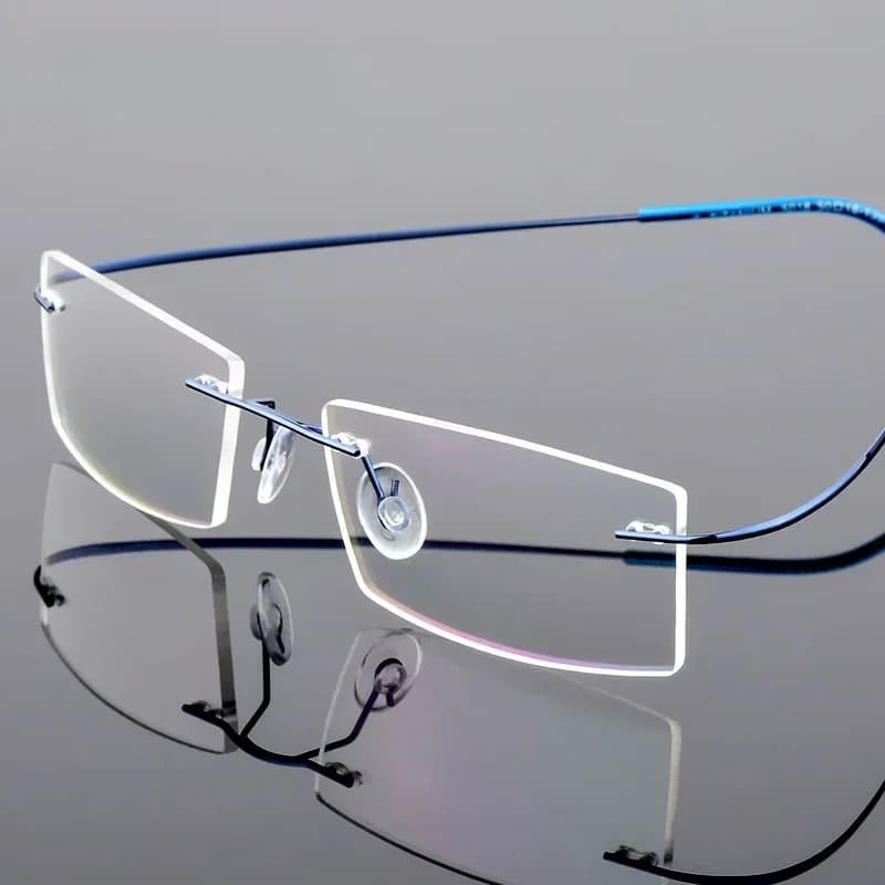 Occhiali da uomo ultraleggeri in titanio super elastici senza montatura, occhiali decorativi dallo stile business BBB