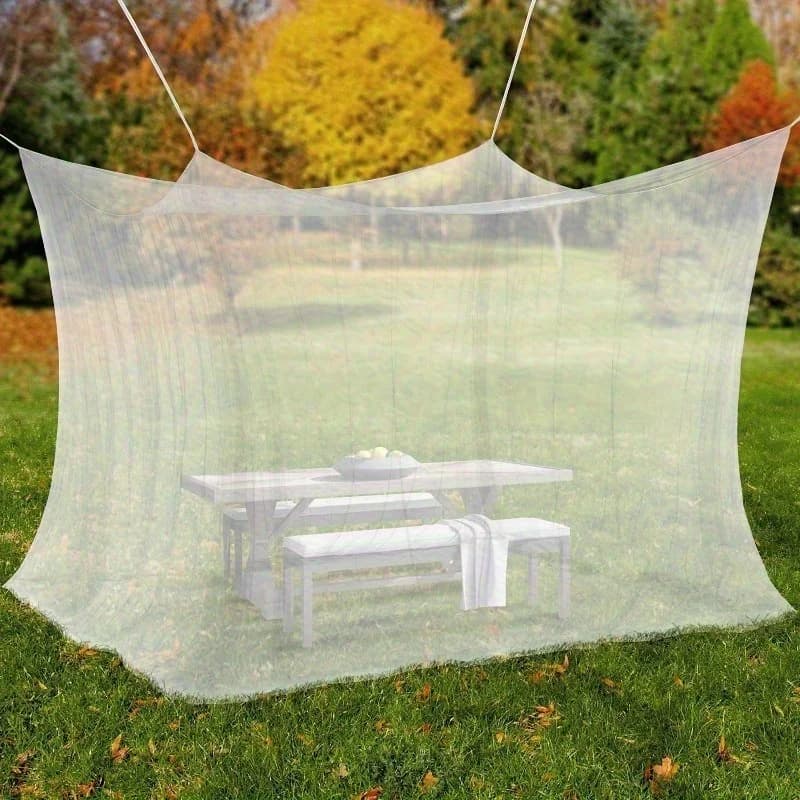 Grande Zanzariera da Campeggio - Facile da Montare, Portatile e Traspirante, Chiusura con Cordoncino, Robusta per Patio Esterno, Giardino, Picnic