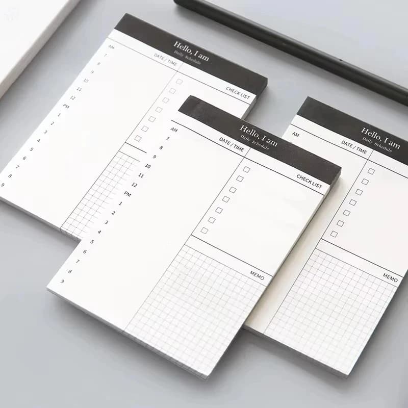 1/2PCS Mini Daily Weekly Planner Notebook Desk Check List Schedule Organizer Office School Stationery Portable Journal Notepad