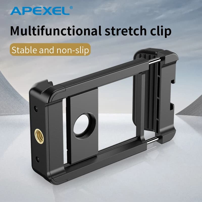 APEXEL 17mm Filettatura Clip universale 66-95mm Morsetto allungabile Obiettivo utilizzato per la fotografia dal vivo Per obiettivi APEXEL La maggior parte degli smartphone