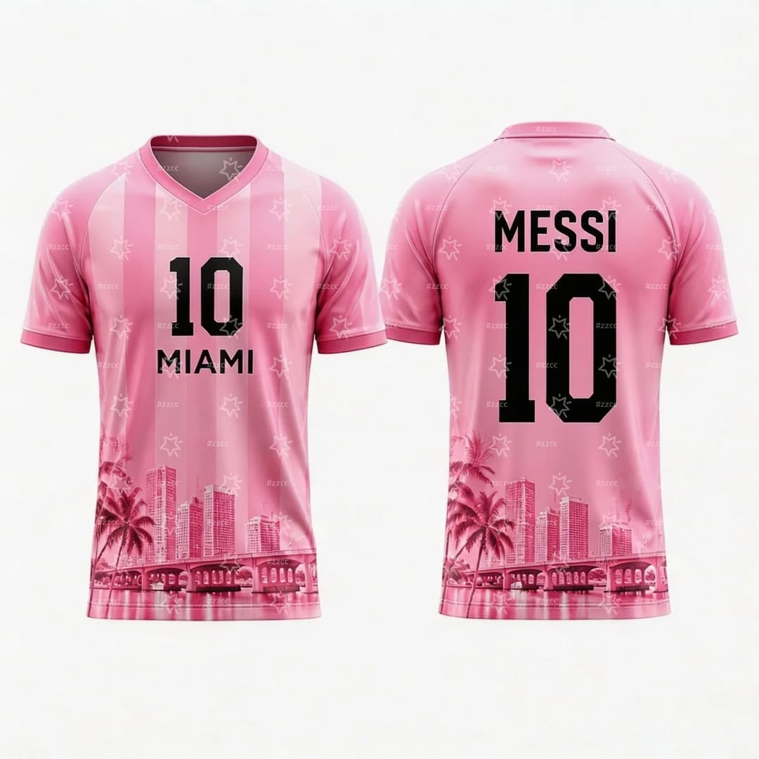 26-27 Maian Messi No.10 Football Jersey Match Training Uniform Summer Sports Men's T-Shirt Children's Clothing Tee Y2k Woman