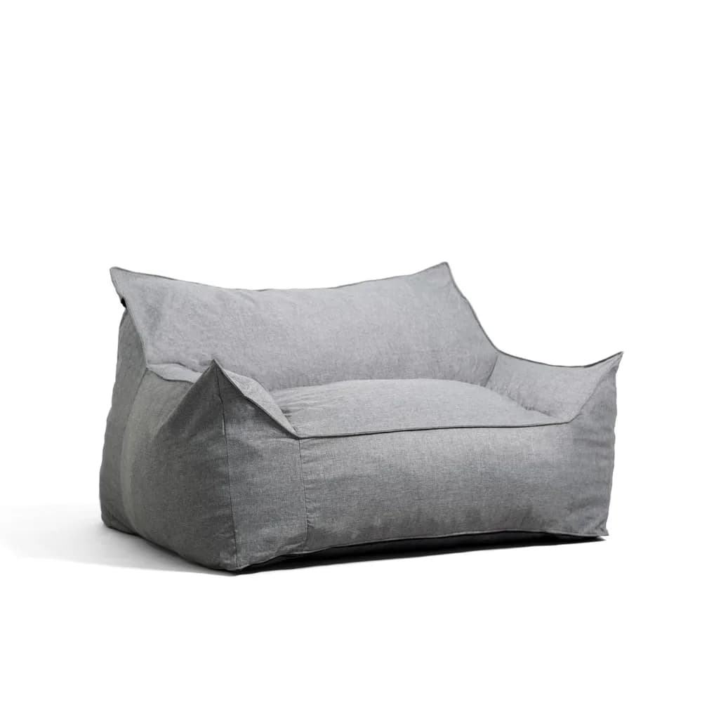 Divano Pouf Gigante Imperial Fufton Imbottito in Schiuma con Rivestimento Rimovibile, Grigio Union, Poliestere Intrecciato Resistente, 1,5 Metri, Personalizzabile