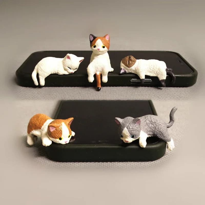 Decorazioni Carine per Console Centrale Auto, Statuette di Gattini, Ornamenti per Cruscotto e Specchietto Retrovisore, Accessori Auto