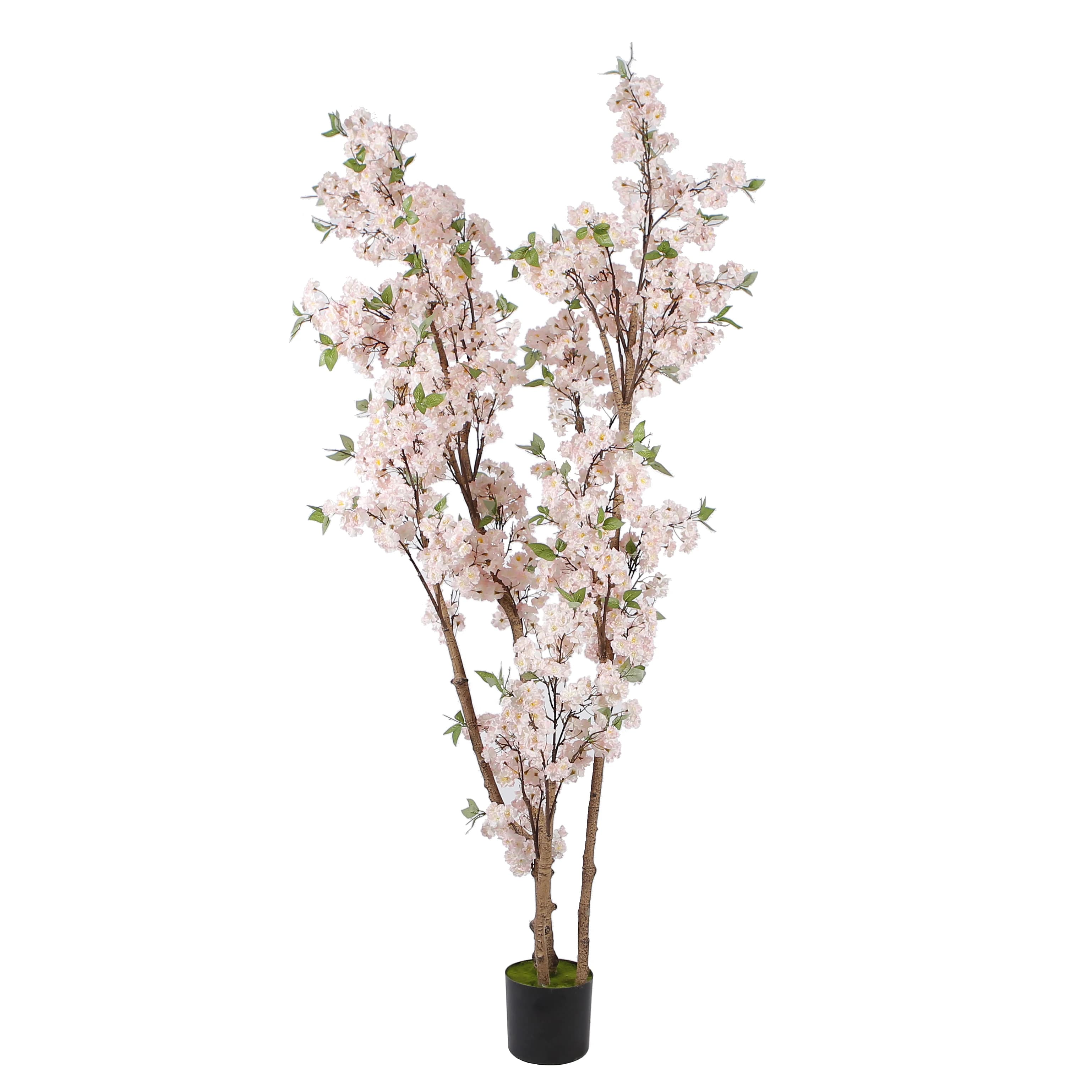 Albero di ciliegio artificiale da 200 cm, piante artificiali, albero di fiori finti per decorazioni interne, matrimoni, ufficio.