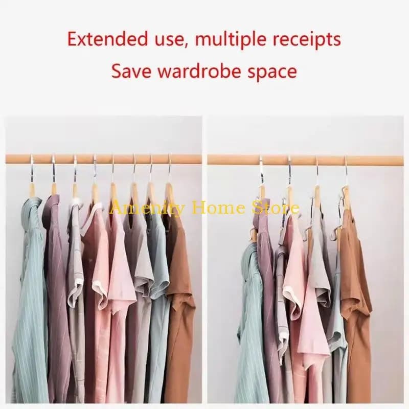 F26C 50Pcs Clothes Hanger Connector Hooks Space Saving Extender Hooks for Velvet-Hangers Heavy-Duty Hangers for Home-Kitchen