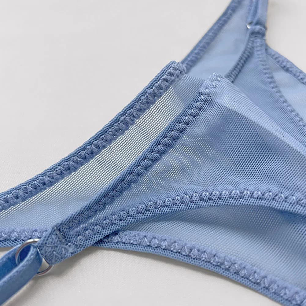 Hot Sale Sheer Mesh G-String T-back Thong Women Plus Size Panties High Cut Briefs Elastic Bikini Underwear Ladies