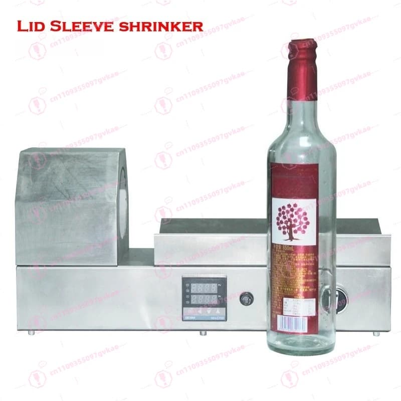 Macchina Automatica Commerciale per Termoretrazione di Capsule ed Etichette per Bottiglie di Vino con Pistola ad Aria Calda