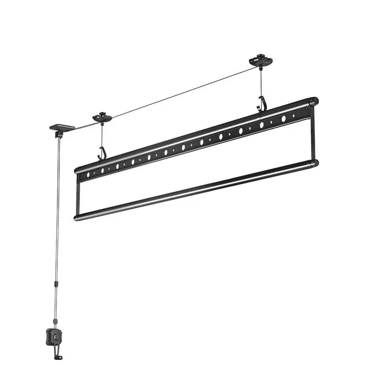 Hand drying lifting hanger balcony household clothes drying rod single pole small apartment folding lifting clothes artifact