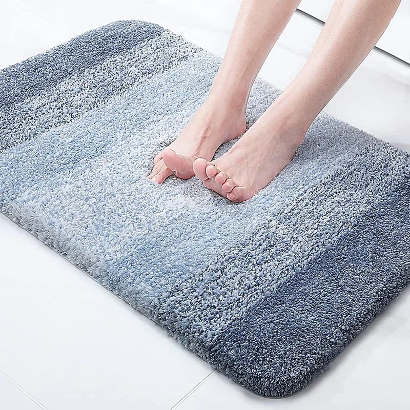 Vendita calda colore sfumato tappeto da bagno spesso Super assorbente d'acqua vasca da bagno tappeto laterale antiscivolo tappeti da bagno tappetino da bagno