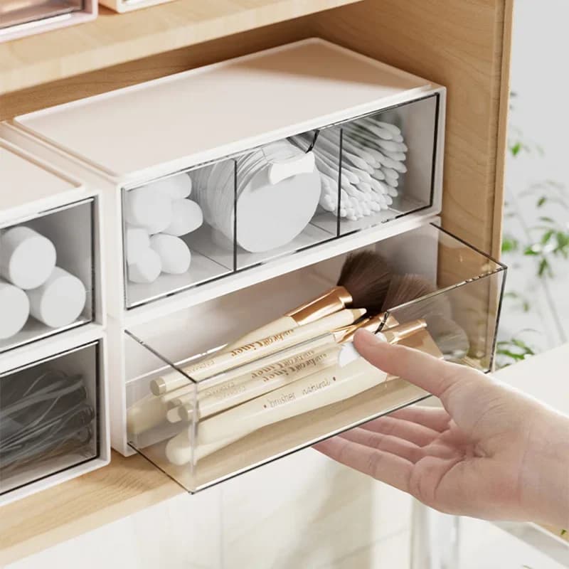 Mobiletto a Specchio con Vano Portaoggetti, Lavabo da Bagno, Scaffale per Cosmetici, Armadietto da Bagno, Contenitore Organizzatore Compartimentato
