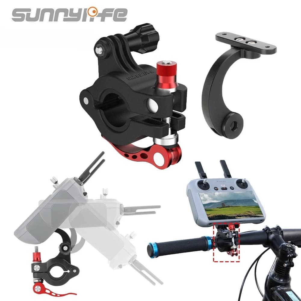 Sunnylife Bicycle Bracket Holder For DJI AIR 3/Mini 4 Pro Remote Controller Bike Monitor Clamp For DJI RC 2/Sports Camera Riding