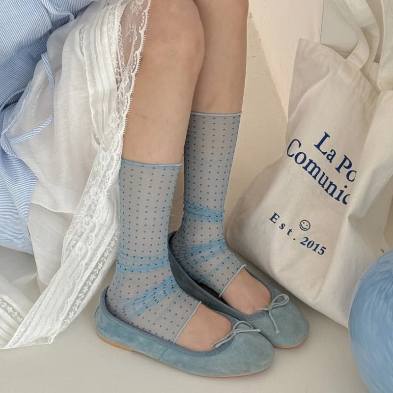 Summer New Polka Dot Footwell Thin Socks Korean Ins Style Women's Short Stockings Skirts Fashionable Accessories Socks