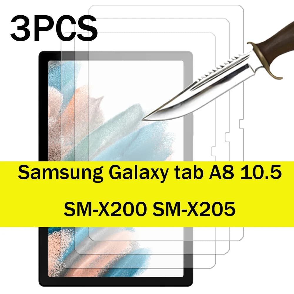 3PCS pellicola di vetro per Samsung galaxy tab A8 10.5 ''2021 SM-X200 SM-X205 tablet protezione dello schermo in vetro temperato pellicola protettiva