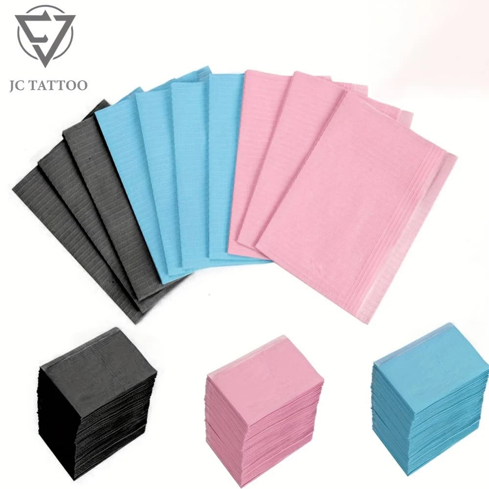 25/50/100 Pz Usa E Getta Del Tatuaggio Pulito Pad Del Tatuaggio Impermeabile Coperture Da Tavolo Pad Pulito Paziente Tovaglioli Dentali Accessori Del Tatuaggio