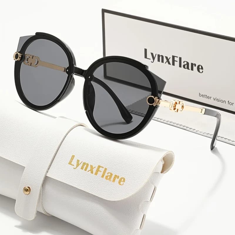 French retro cat-eye silhouette, gentle yet powerful, with semi-rim splicing design