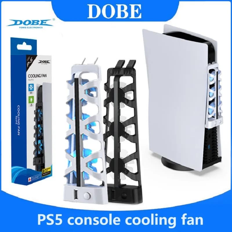 Per PS5 Console Ventola di raffreddamento per PS5 Console Posteriore Luce blu Radiatore per PS5 Ventola di raffreddamento Accessori da gioco TP5-1523