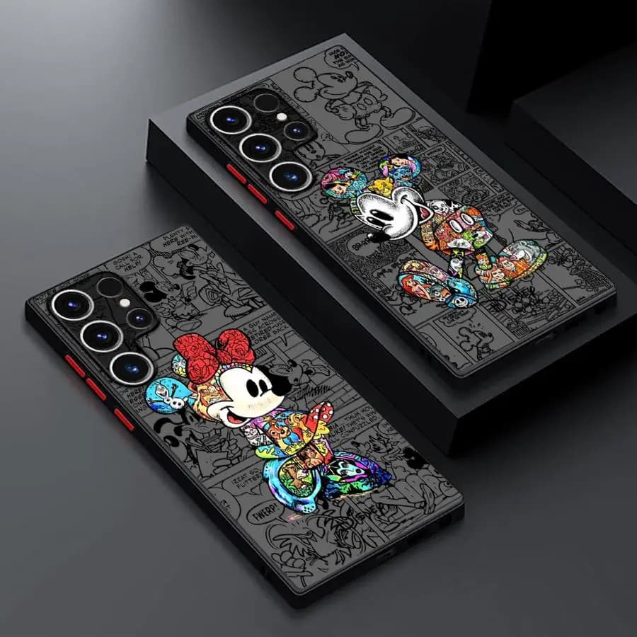 Custodia per Samsung Galaxy S26 S21 S20 Note 20 Ultra 10+ S23 FE S24 Plus S25 S22 Cover per telefono Disney Mickey Mouse