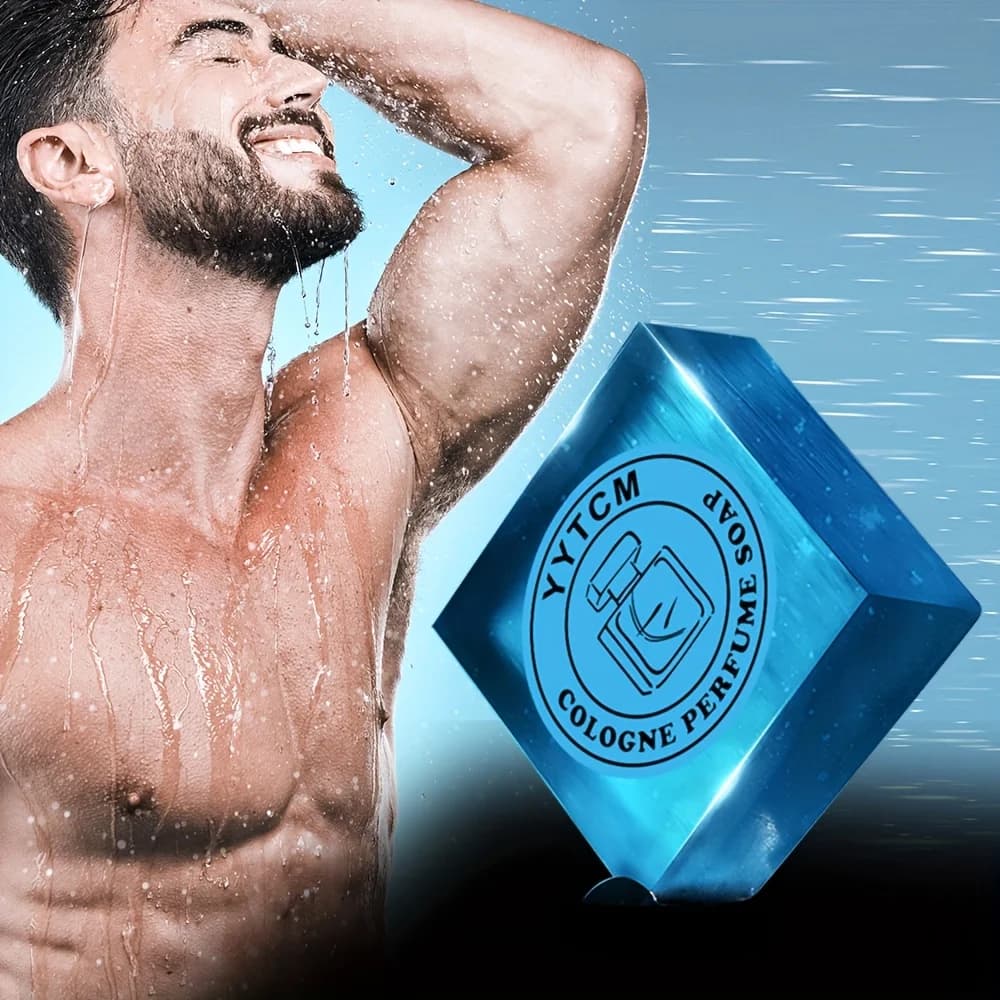 Sapone di colonia da uomo, Sapone profumato di colonia, Sapone da bagno Lavaggio del viso Sapone da bagno per il corpo Sapone fatto a mano all'olio essenziale 70g
