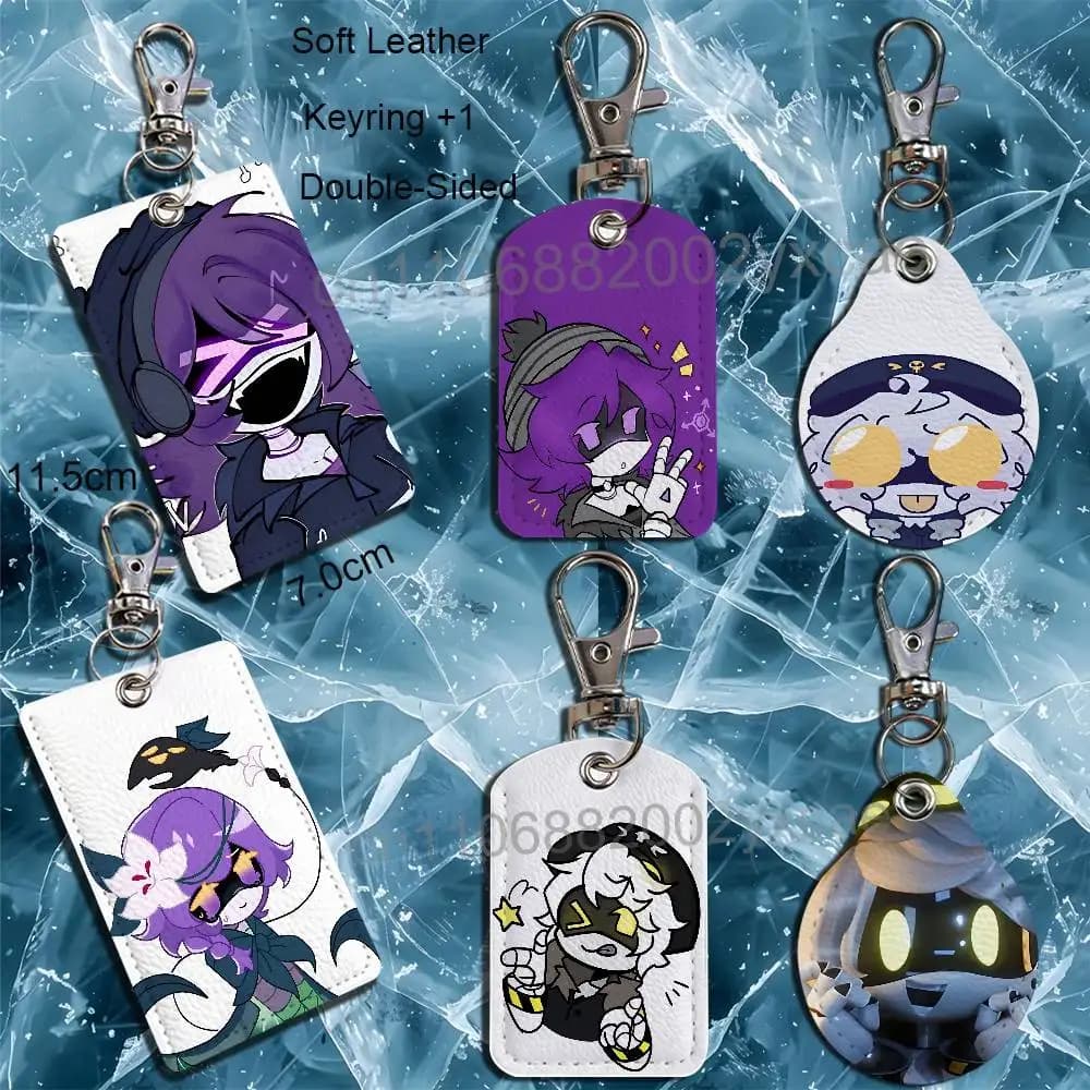 Portachiavi con ciondolo alla moda a forma di cartone animato Uzi Doorman, N Murder Drones, Cartoon Singer, Anime, per borsa, porta tessere ID, porta tessere autobus, simpatico, per adulti