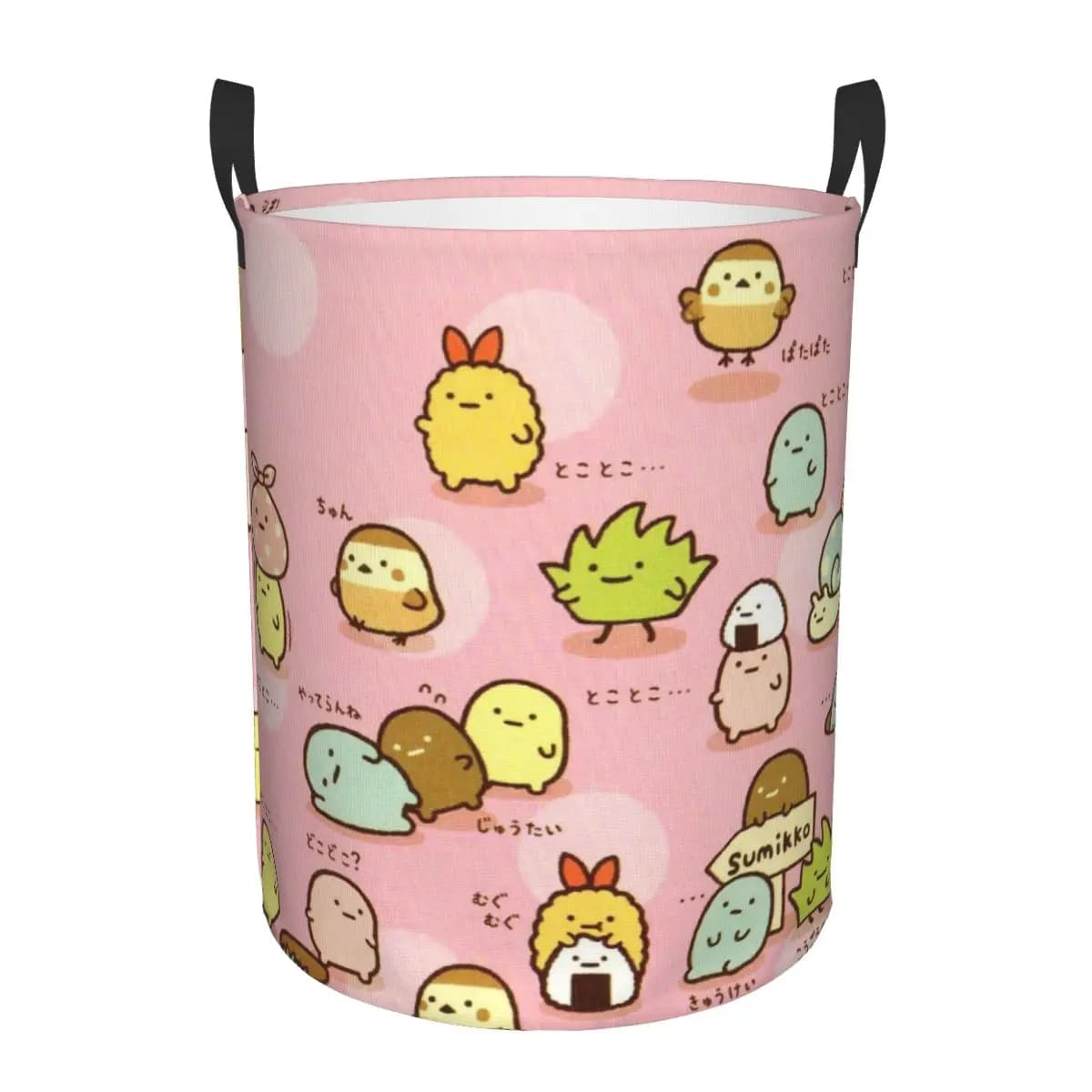 Custom Sumikko Gurashi Japanese Cartoon Laundry Basket Foldable Large Clothing Storage Bin Anime Game Baby Hamper