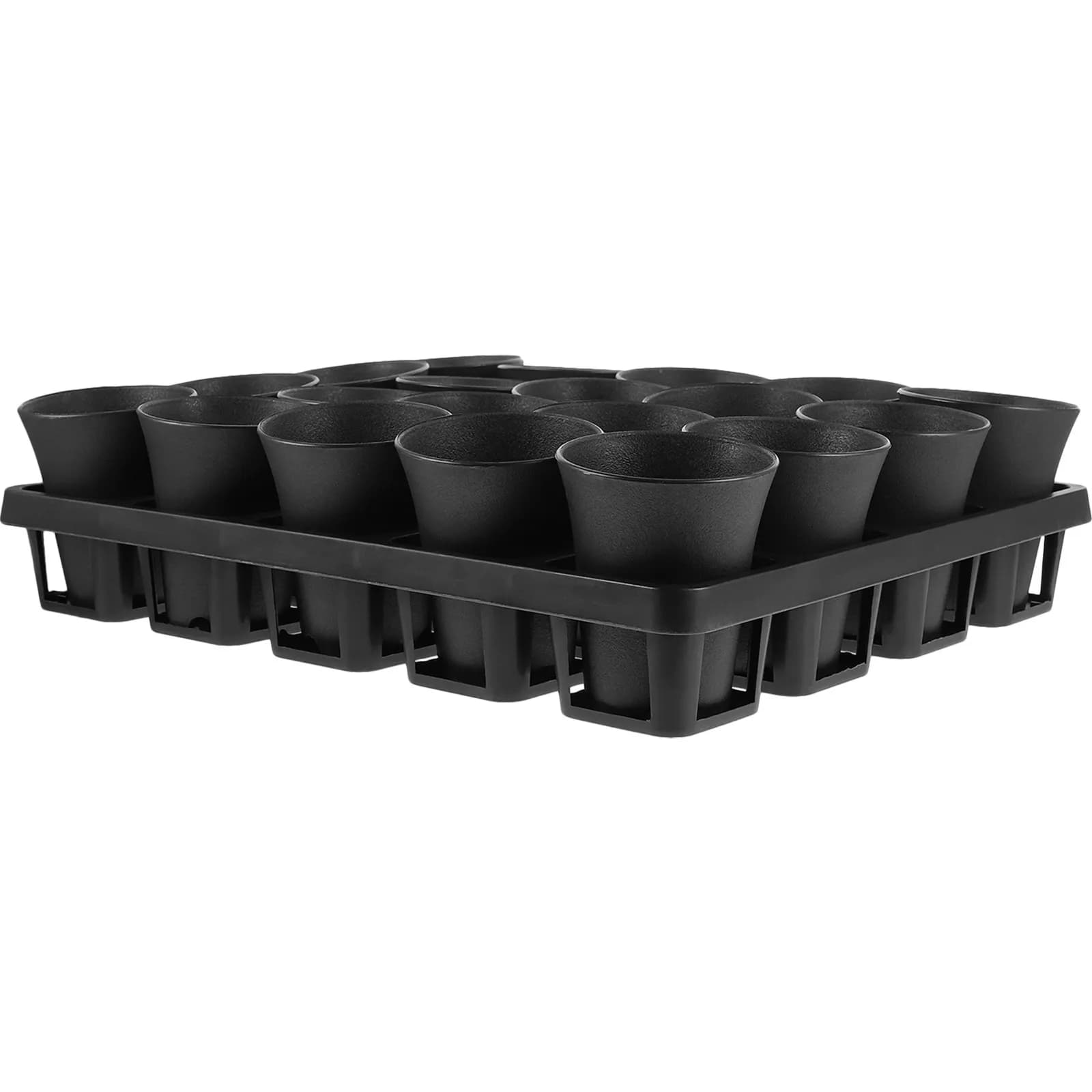 1 set di vasi per piante succulente con 20 fori, piccoli vasi bianchi con vassoio per forniture da giardino, scatola portaoggetti leggera e riutilizzabile
