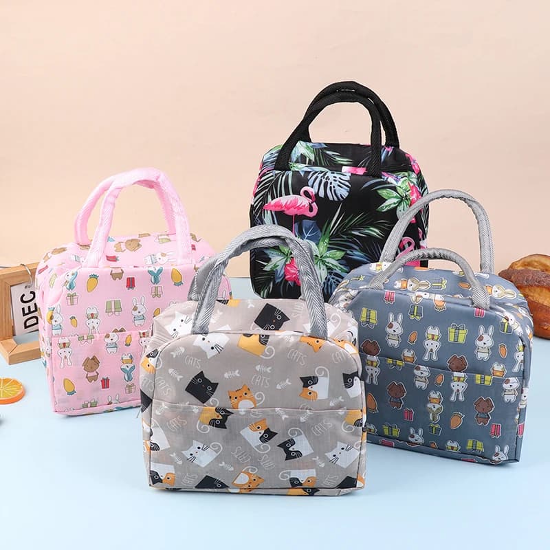 Borsa termica per l'isolamento della maniglia della borsa per il pranzo per le donne borsa termica per la conservazione degli alimenti portatile da viaggio per Picnic