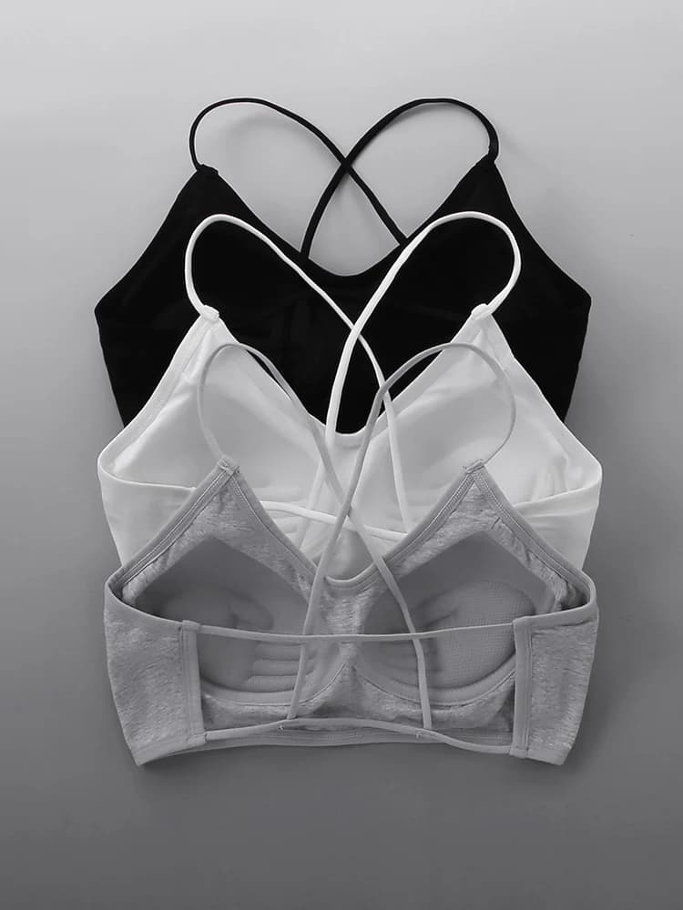 Sports Bra Wireless Thin Gathered Tube Top Bra Prevent Exposure Wrap Chest Back Beauty Full Bust Invisible Underwear