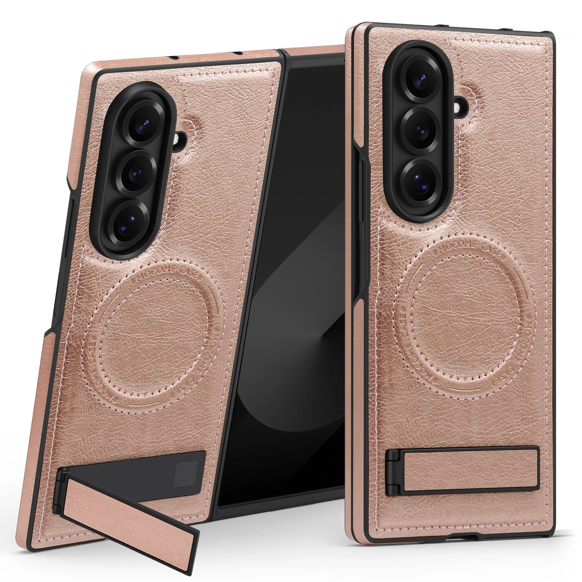 For Samsung Galaxy Z Flold 7 5 6 4 3 Leather phone case wireless charging phone case holder protective cover