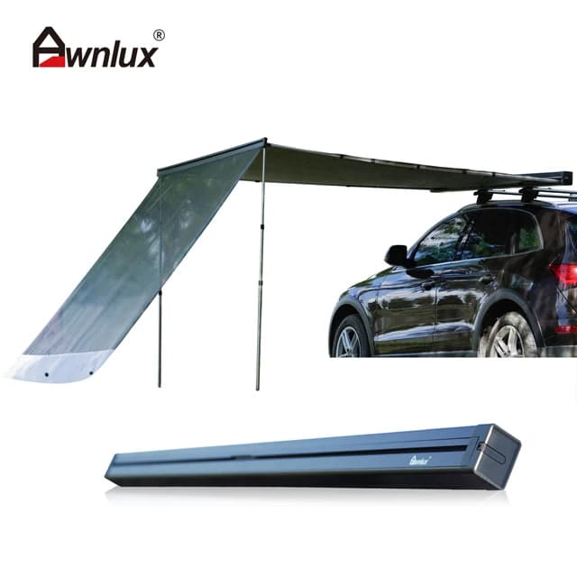 Tenda Laterale Retrattile W5300T in Lega di Alluminio 2,5x2,5M per SUV, Accessori per Auto 4X4 4WD, Tenda da Campeggio