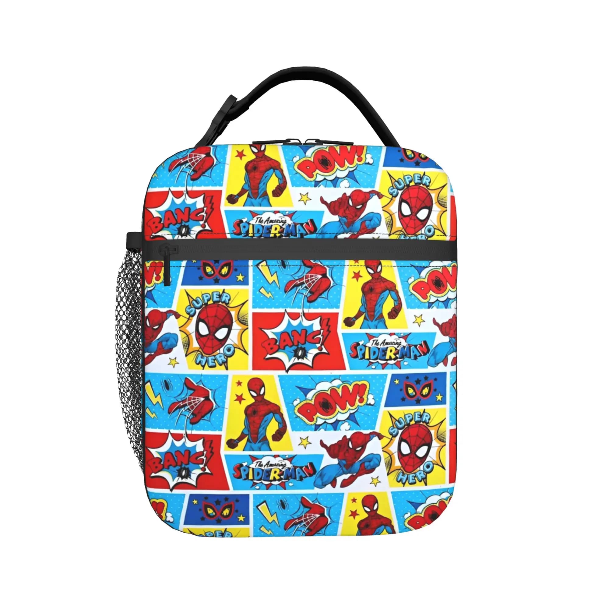Spiders Mans Hero Insulated Lunch Bag Portable Meal Container Cooler Bag Tote Lunch Box Work Outdoor Bento Pouch