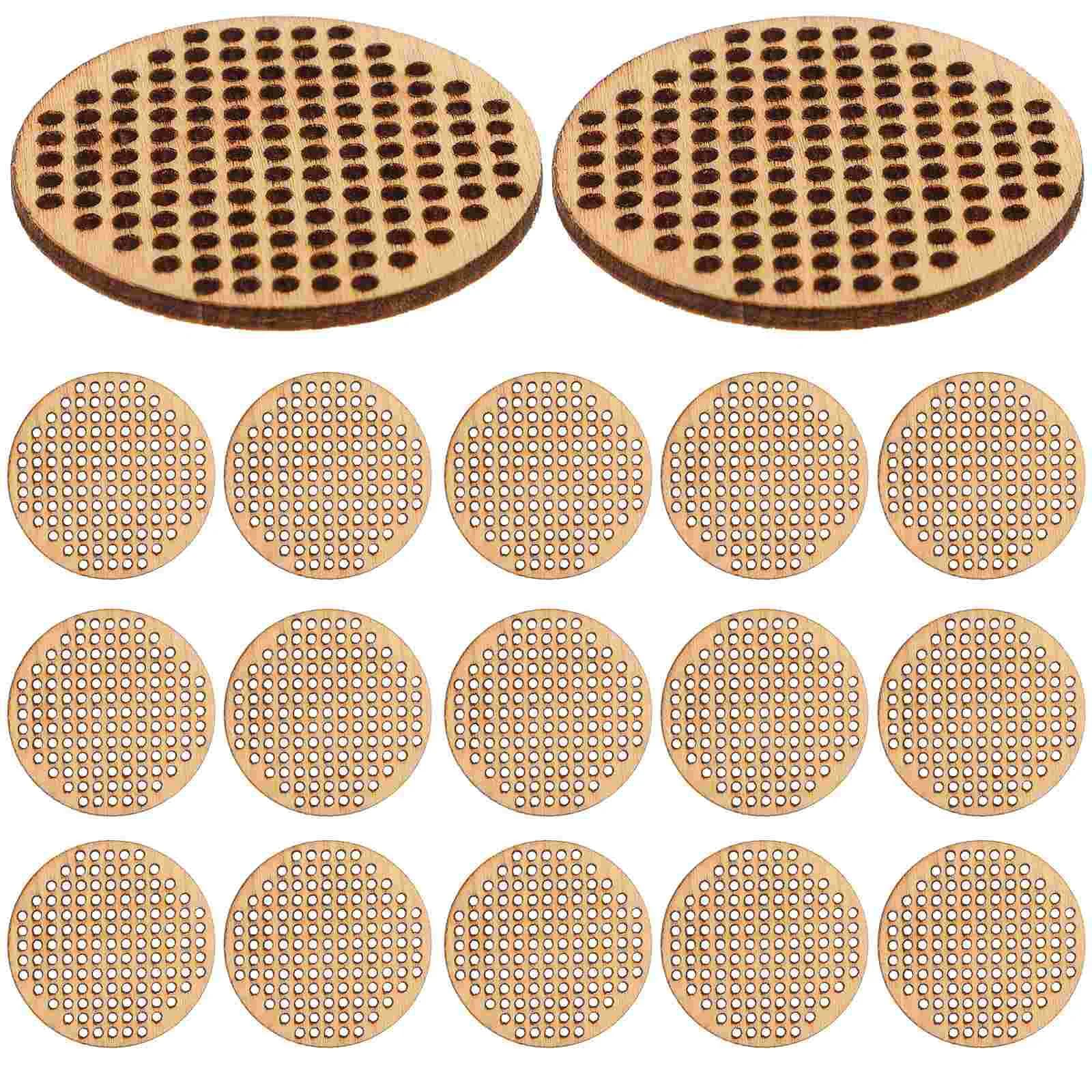 20 pezzi di fette di legno premium a forma di cuore dischi circolari durevoli e leggeri abbellimenti in legno forniture artigianali punto croce