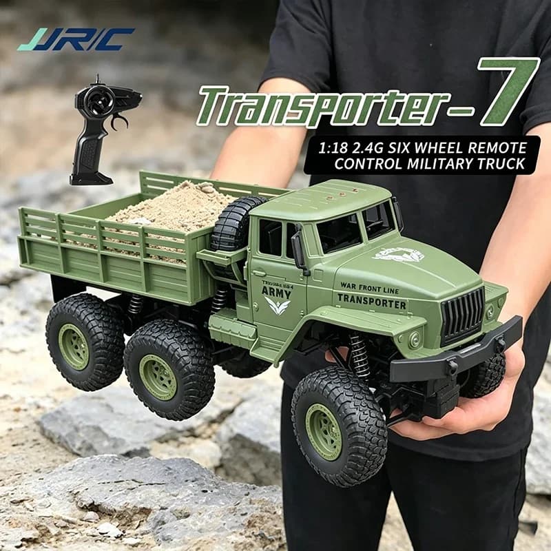 JJRC 1:18 Rc Car Off-Road 2.4G Radio Controlled Car Military Electric Machine 10Km/h Rc Buggy Children's Cars Toys for Boys Kid